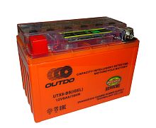Аккумулятор 12В  9 А/ч  UTX9-BS iGEL, OUTDO (150х86х108) прямая пол.