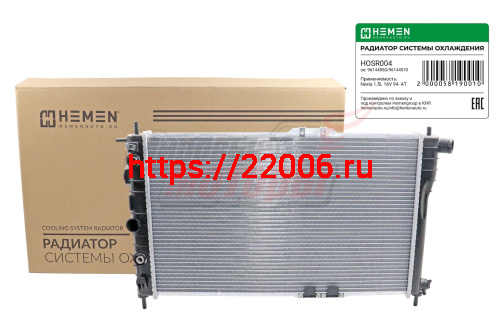 Радиатор охлаждения двигателя Daewoo Nexia 94-08 1,5/1,6 M.T./LANOS(HOSR004)
