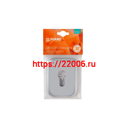 Накладка Fuaro (Фуаро) на цилиндр ESC.C.XL/K.486 (ESC 486-C SQ XL) SSC сатинированный хром (1 шт.) фото 2