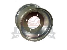 Диск SCOUT для ATV  8", 8"х 4,7" (4х110) ЦО 90 мм, черный, серебристый штамп (27766)