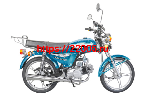 Мопед KT50 Alpha(ЭКОНОМ-2)(Тюнинг)(обод литой,перед.,зад.покрыш-дорожные,пластм.поворотники) МОРСКАЯ ВОЛНА
