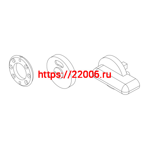 Ручка Ajax (Аякс) поворотная BK6.WC.CABIN PVC WH белый фото 2