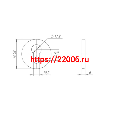 Накладка Punto (Пунто) под цилиндр ET.R.ARC.R52 (ET ARC) SSC-16 сатин.хром фото 3