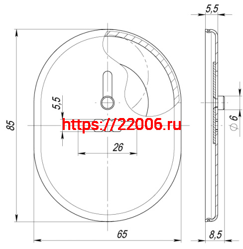 Накладка Fuaro (Фуаро) на сувальдный замок ESC.S-lift.SF/OV.476 (ESC 476) с шторкой SN мат.никель фото 3