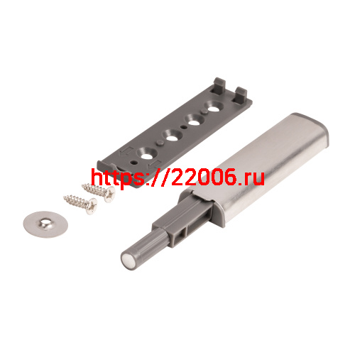 Толкатель Ajax (Аякс) мебельный металлический DMM-80/8M с магнитом PN никель фото 4