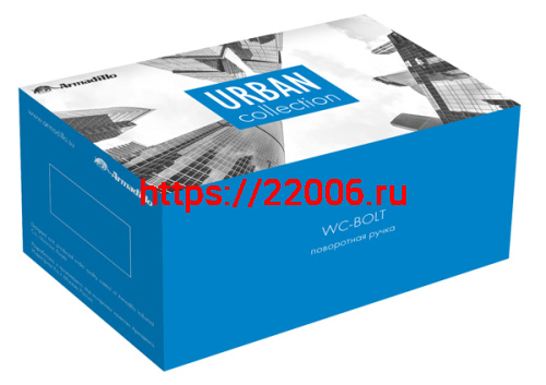 Ручка Armadillo (Армадилло) поворотная BK6.R.URB52 (WC-BOLT BK6/URB) СР-8 хром фото 2