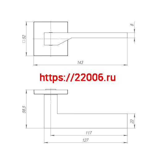 Ручка Ajax (Аякс) раздельная K.JS51.CLEVER BL-24 черный фото 2