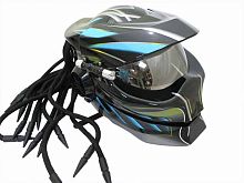 Мотошлем хищник синий (XL)