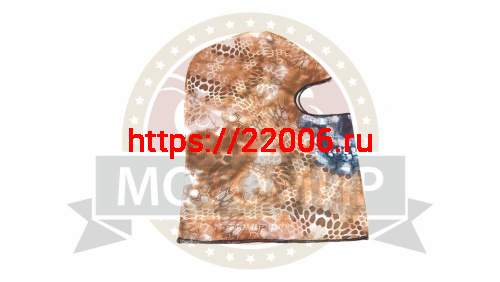 Подшлемник-балаклава (открыта только область для глаз, камуф. "осень" цвета 890037) с имит.черепа фото 3