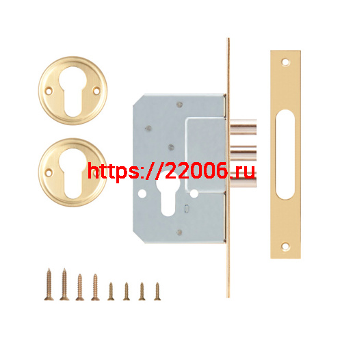 Корпус Kale kilit (Кале килит) врезного замка 189/3M (45 mm) w/b (латунь) фото 2