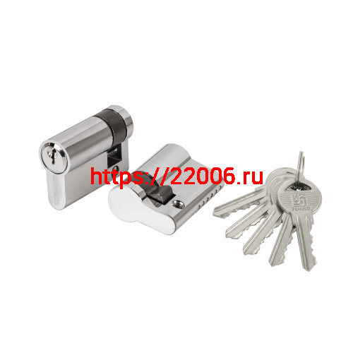 Цилиндровый Fuaro (Фуаро) механизм (100 ZA/45) 1000ZAKey45(5+10+30) CP хром 5Key