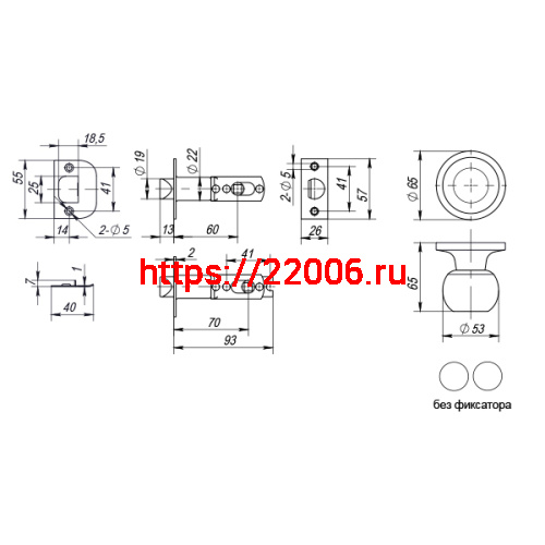 Ручка Punto (Пунто) защелка DK672 MAB-PS (6072 MAB-P) (без фик.) мат. бронза фото 3