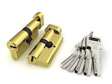 Цилиндровый механизм Fuaro (Фуаро) с вертушкой R602/68 mm (26+10+32) PB латунь 5 кл.