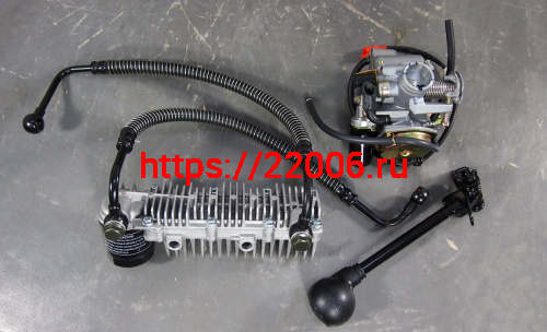 Двигатель Dingo150 (STELS Капитан) 4х такт.150 см3 157QMJ (GY6-150) моноблок с редуктором в сборе. фото 6