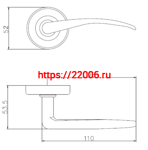 Ручка Punto (Пунто) анодированная LM/AN R.H50.015 AB-6 бронза фото 3