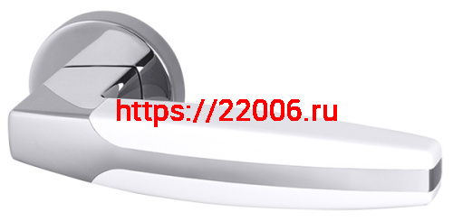 Ручка Armadillo (Армадилло) раздельная R.URB52.ARC (ARC URB2) CP/White-14 хром/белый
